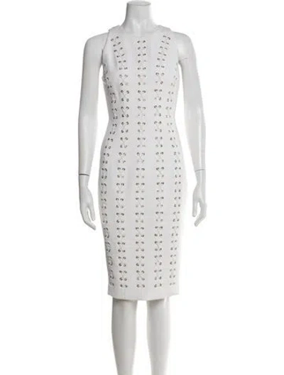 Pre-owned Cushnie Silk Midi Length Dress In Neutral