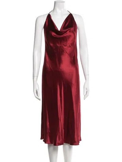 Pre-owned Cushnie Silk Midi Length Dress In Pink