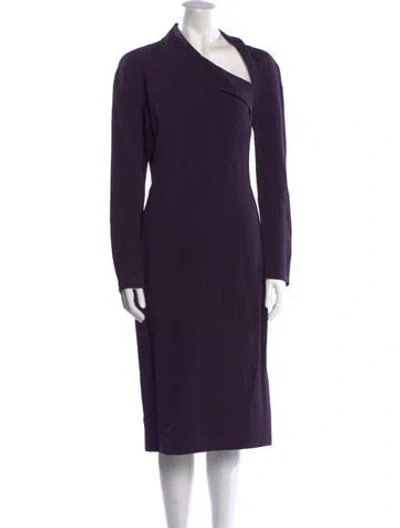 Pre-owned Cushnie Silk Midi Length Dress In Purple