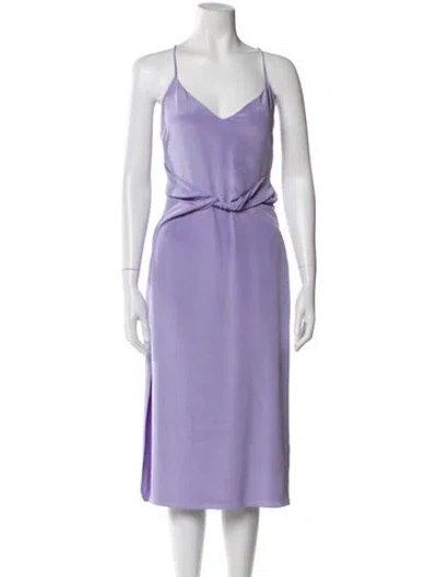 Pre-owned Cushnie Silk Midi Length Dress W/ Tags In Purple