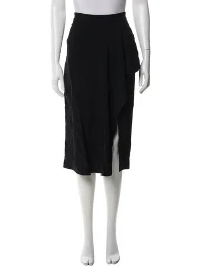 Pre-owned Cushnie Silk Midi Length Skirt In Black