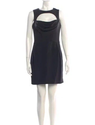 Pre-owned Cushnie Silk Mini Dress In Black
