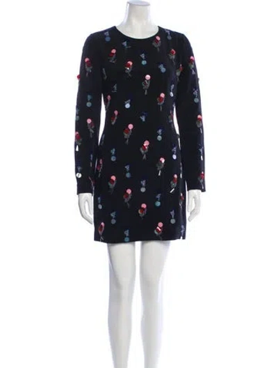 Pre-owned Cushnie Silk Mini Dress In Black