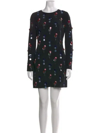 Pre-owned Cushnie Silk Mini Dress In Black