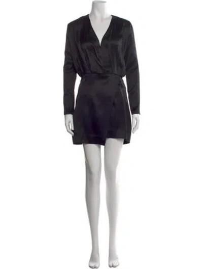 Pre-owned Cushnie Silk Mini Dress In Black