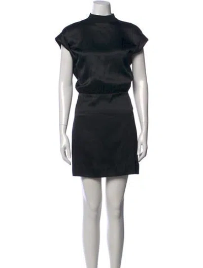 Pre-owned Cushnie Silk Mini Dress In Black