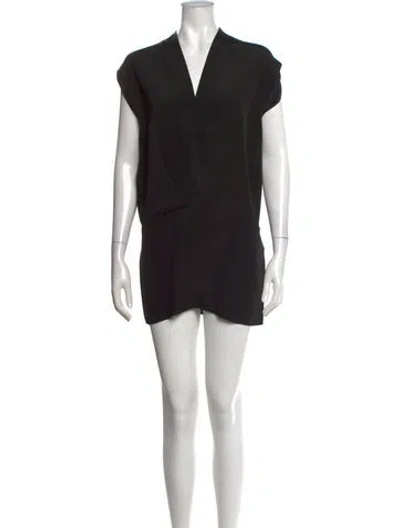 Pre-owned Cushnie Silk Mini Dress In Black