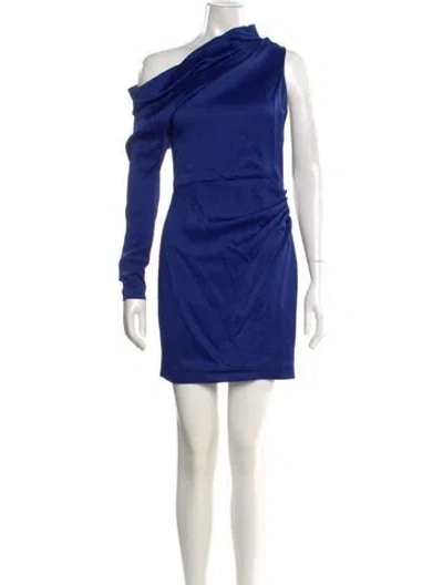 Pre-owned Cushnie Silk Mini Dress In Blue