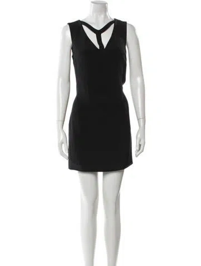 Pre-owned Cushnie Silk Mini Dress In Gray