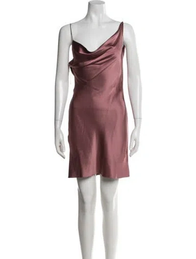 Pre-owned Cushnie Silk Mini Dress In Pink