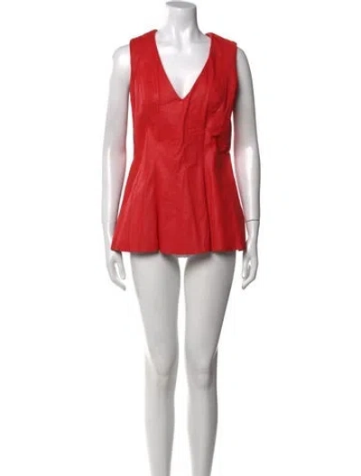 Pre-owned Cushnie Silk Mini Dress In Red