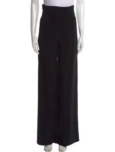 Pre-owned Cushnie Silk Wide Leg Pants In Black