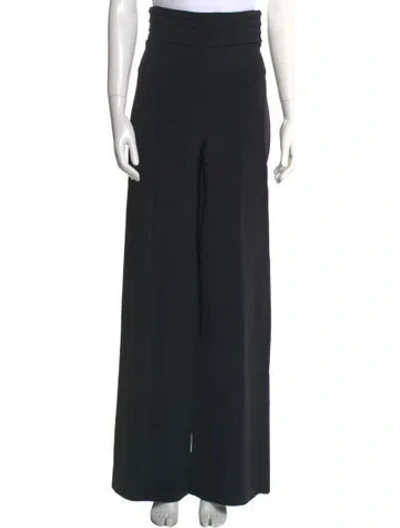 Pre-owned Cushnie Silk Wide Leg Pants In Black