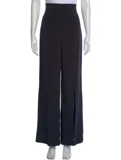 Pre-owned Cushnie Silk Wide Leg Pants In Black