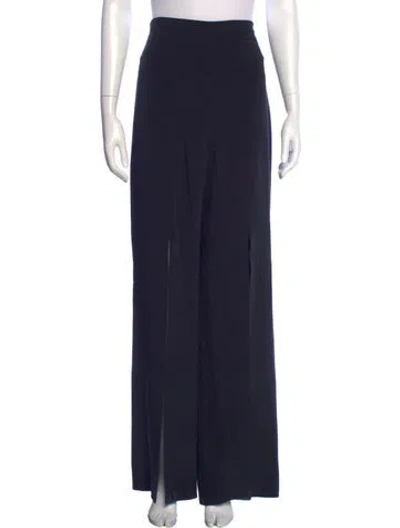 Pre-owned Cushnie Silk Wide Leg Pants In Black
