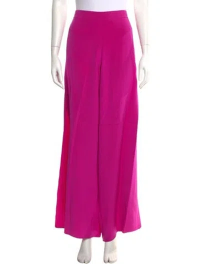 Pre-owned Cushnie Silk Wide Leg Pants In Pink