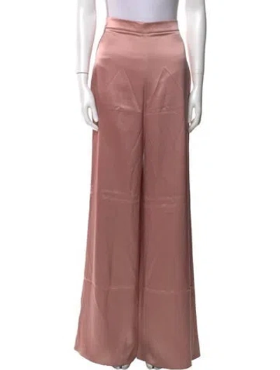Pre-owned Cushnie Silk Wide Leg Pants In Pink