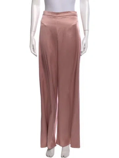 Pre-owned Cushnie Silk Wide Leg Pants In Pink