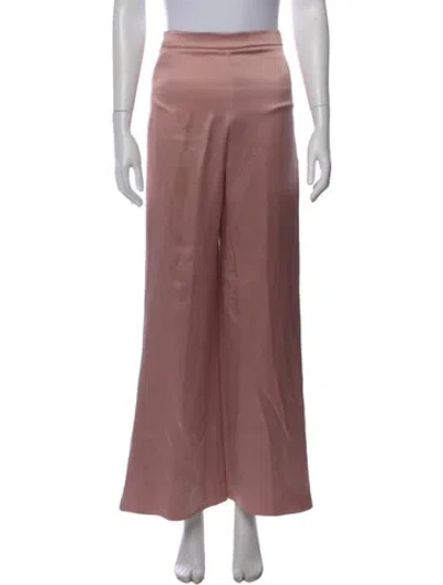 Pre-owned Cushnie Silk Wide Leg Pants In Pink
