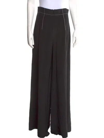 Pre-owned Cushnie Silk Wide Leg Pants W/ Tags In Black