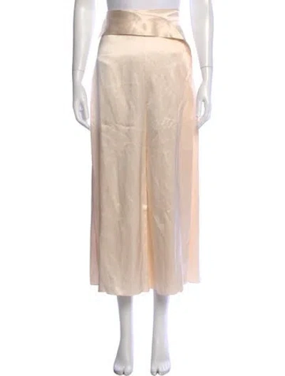 Pre-owned Cushnie Silk Wide Leg Pants W/ Tags In Neutral