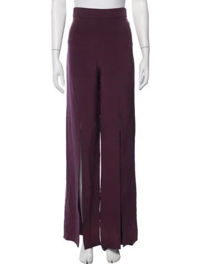 Pre-owned Cushnie Silk Wide Leg Pants W/ Tags In Purple
