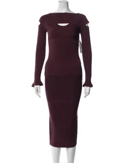 Pre-owned Cushnie Skirt Set In Purple