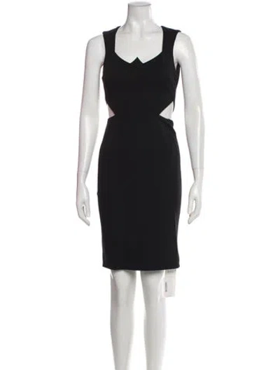 Pre-owned Cushnie Square Neckline Mini Dress In Gray
