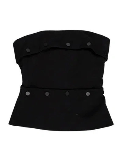 Pre-owned Cushnie Square Neckline Sleeveless Top In Black