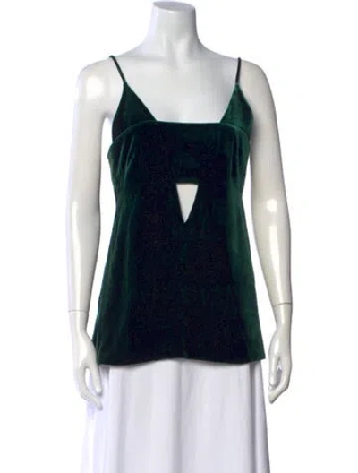 Pre-owned Cushnie Square Neckline Sleeveless Top In Black