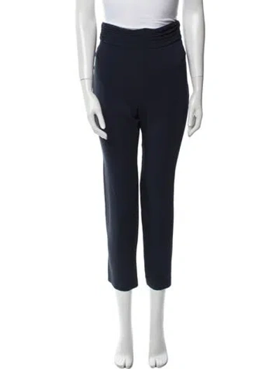 Pre-owned Cushnie Straight Leg Pants In Blue