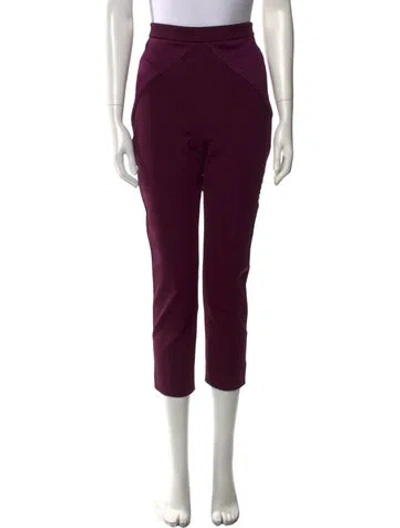 Pre-owned Cushnie Straight Leg Pants In Purple