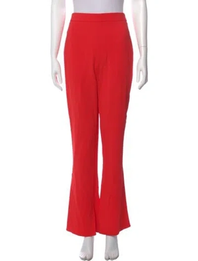 Pre-owned Cushnie Straight Leg Pants In Red