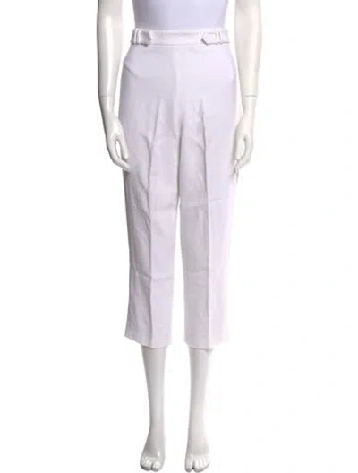 Pre-owned Cushnie Straight Leg Pants In White