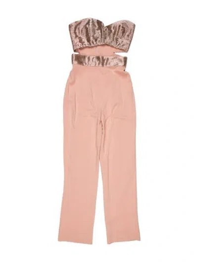 Pre-owned Cushnie Strapless Jumpsuit W/ Tags In Pink
