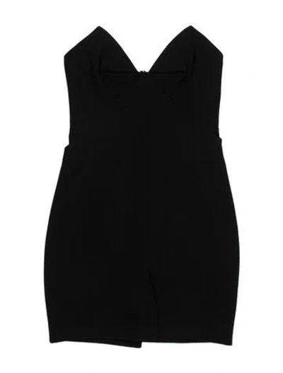 Pre-owned Cushnie Strapless Mini Dress In Black