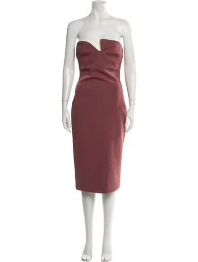 Pre-owned Cushnie Strapless Mini Dress In Pink