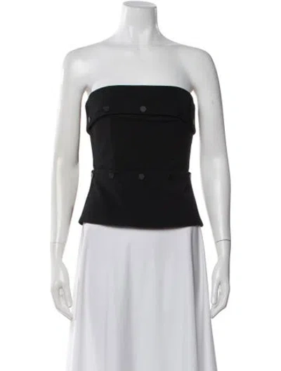 Pre-owned Cushnie Strapless Top In Black