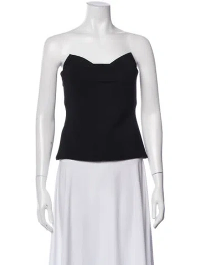 Pre-owned Cushnie Strapless Top In Black