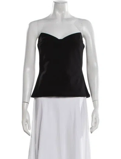 Pre-owned Cushnie Strapless Top In Black