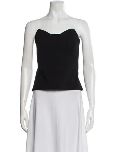 Pre-owned Cushnie Strapless Top In Blue