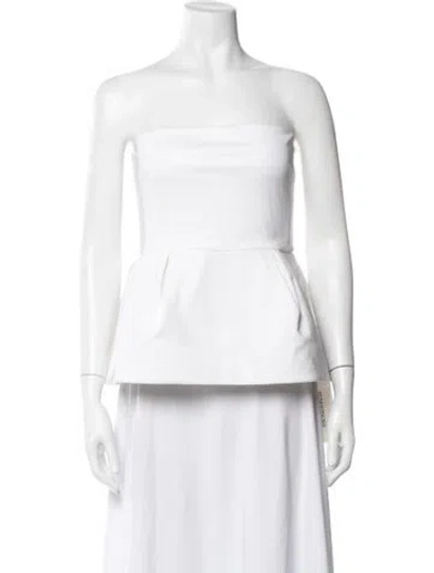 Pre-owned Cushnie Strapless Top W/ Tags In White