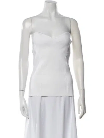 Pre-owned Cushnie Strapless Top In White