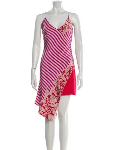 Pre-owned Cushnie Striped Midi Length Dress In Multi