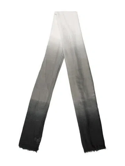 Pre-owned Cushnie Tie-dye Print Scarf In Gray