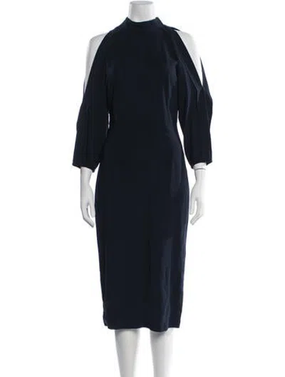 Pre-owned Cushnie Vintage Knee-length Dress In Blue