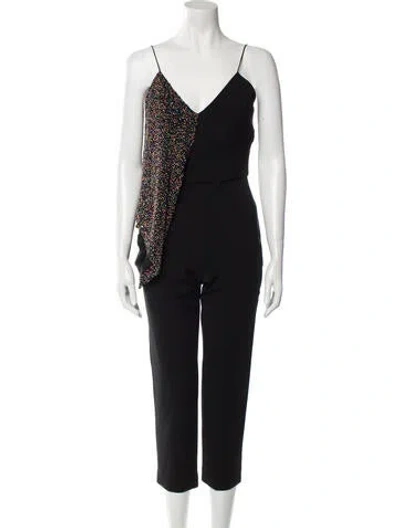 Pre-owned Cushnie V-neck Jumpsuit In Black