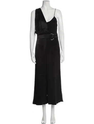 Pre-owned Cushnie V-neck Jumpsuit In Black