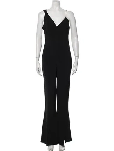Pre-owned Cushnie V-neck Jumpsuit In Black
