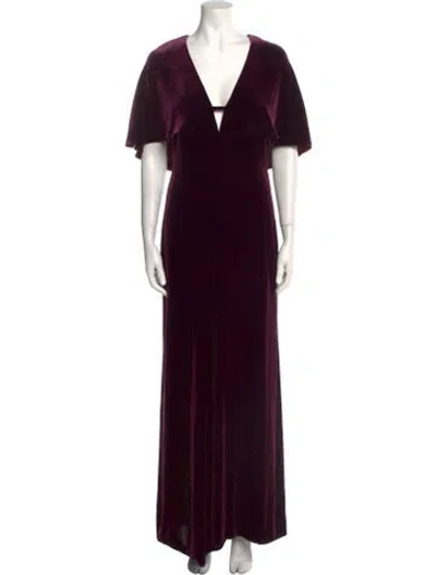 Pre-owned Cushnie V-neck Jumpsuit W/ Tags In Purple